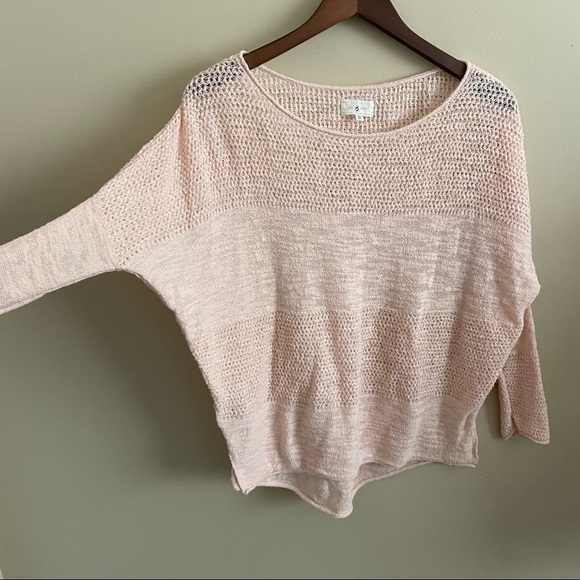 Lou & Grey Light Pink Long Sleeve Knit Sweater Sz XS - Picture 2 of 9